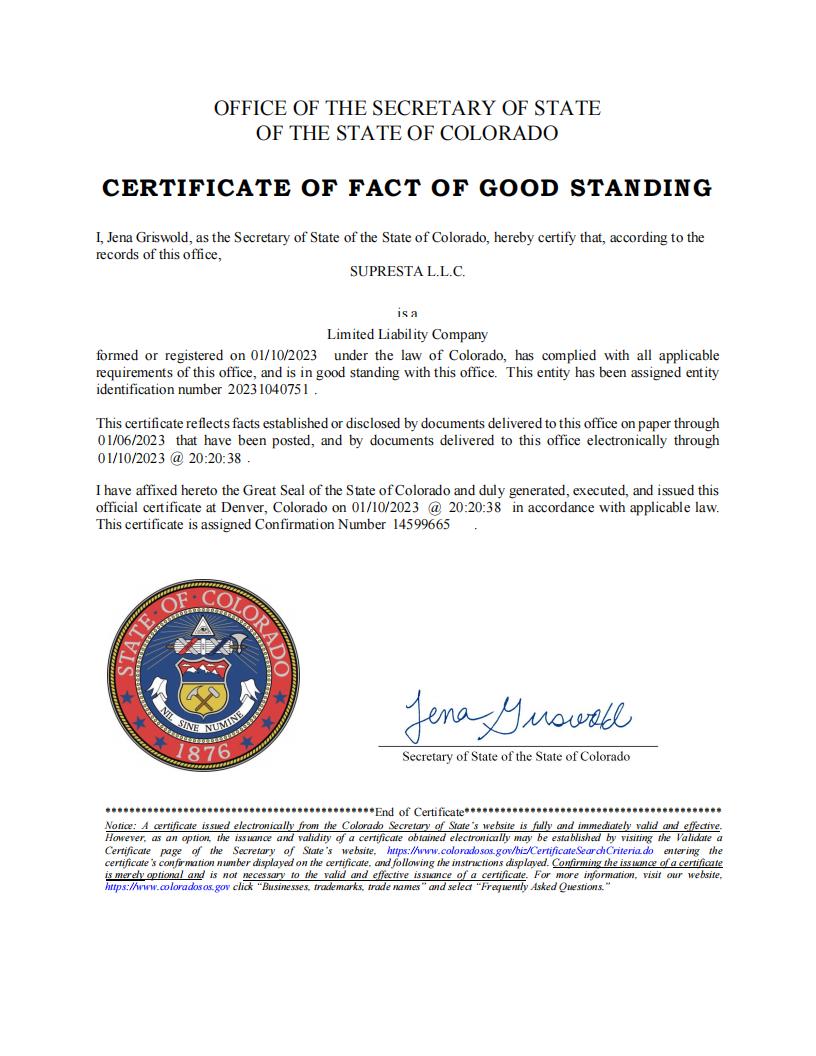 美国旭瑞达良好证明 Cert of Good Standing_00.jpg